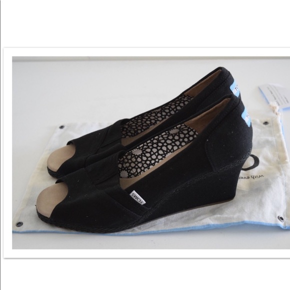 Toms peep toe wedges - Picture 4 of 8